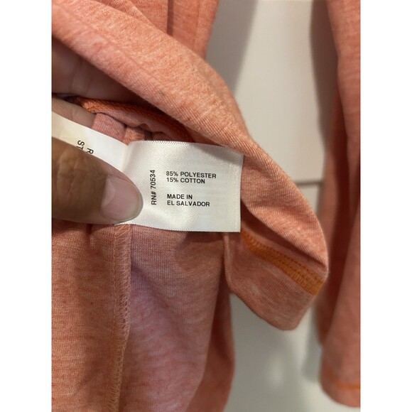 Orvis Trout Bum Shirt Large 1/4 Zip Light Orange Top Long Sleeve Hiking Fishing - Picture 5 of 7